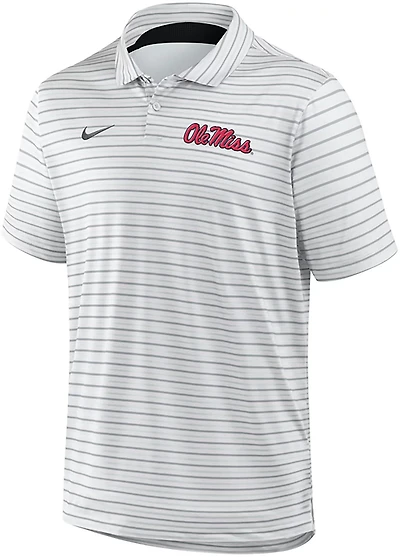 Nike Men's University of Mississippi Dri-FIT Stripe Tour Polo Shirt
