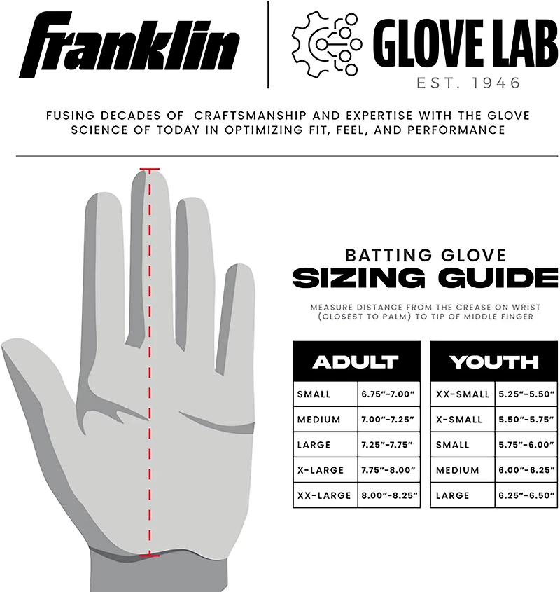 Franklin Adults' CFX Speedway Series Batting Gloves