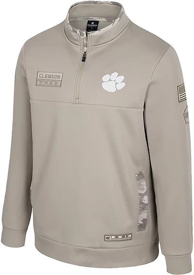 Colosseum Athletics Men’s Clemson University Battalion 1/4 Zip Fleece