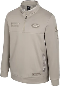 Colosseum Athletics Men’s University of Georgia Battalion 1/4 Zip Fleece