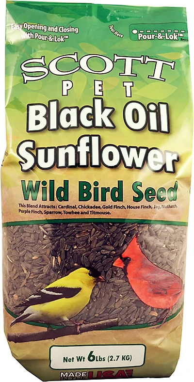 Scott Pet 6 lb. Black Oil Sunflower Wild Bird Seed