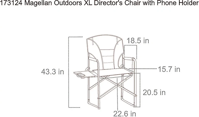 Magellan Outdoors Director's Chair with Phone Holder