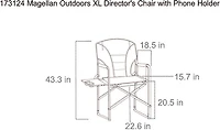 Magellan Outdoors Director's Chair with Phone Holder