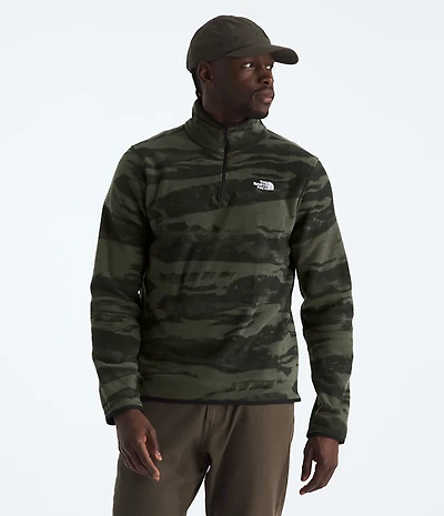 The North Face Men's Glacier Fleece Printed 1/4-Zip Jacket