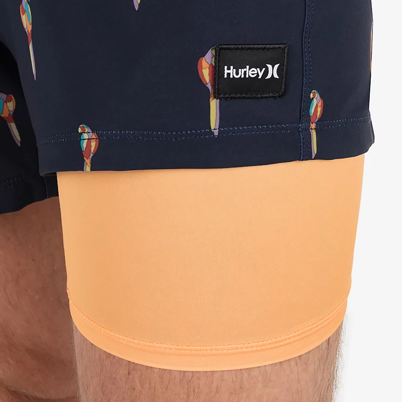 Hurley Men's Phantom Eco Poolside Combo Lined Volley Swim Shorts