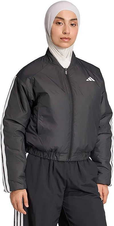 adidas Women's Essential 3-Stripes Insulated Bomber Jacket
