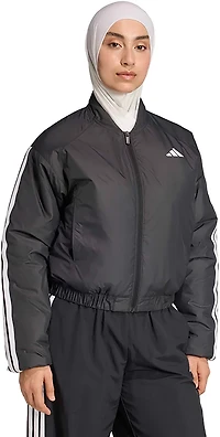 adidas Women's Essential 3-Stripes Insulated Bomber Jacket