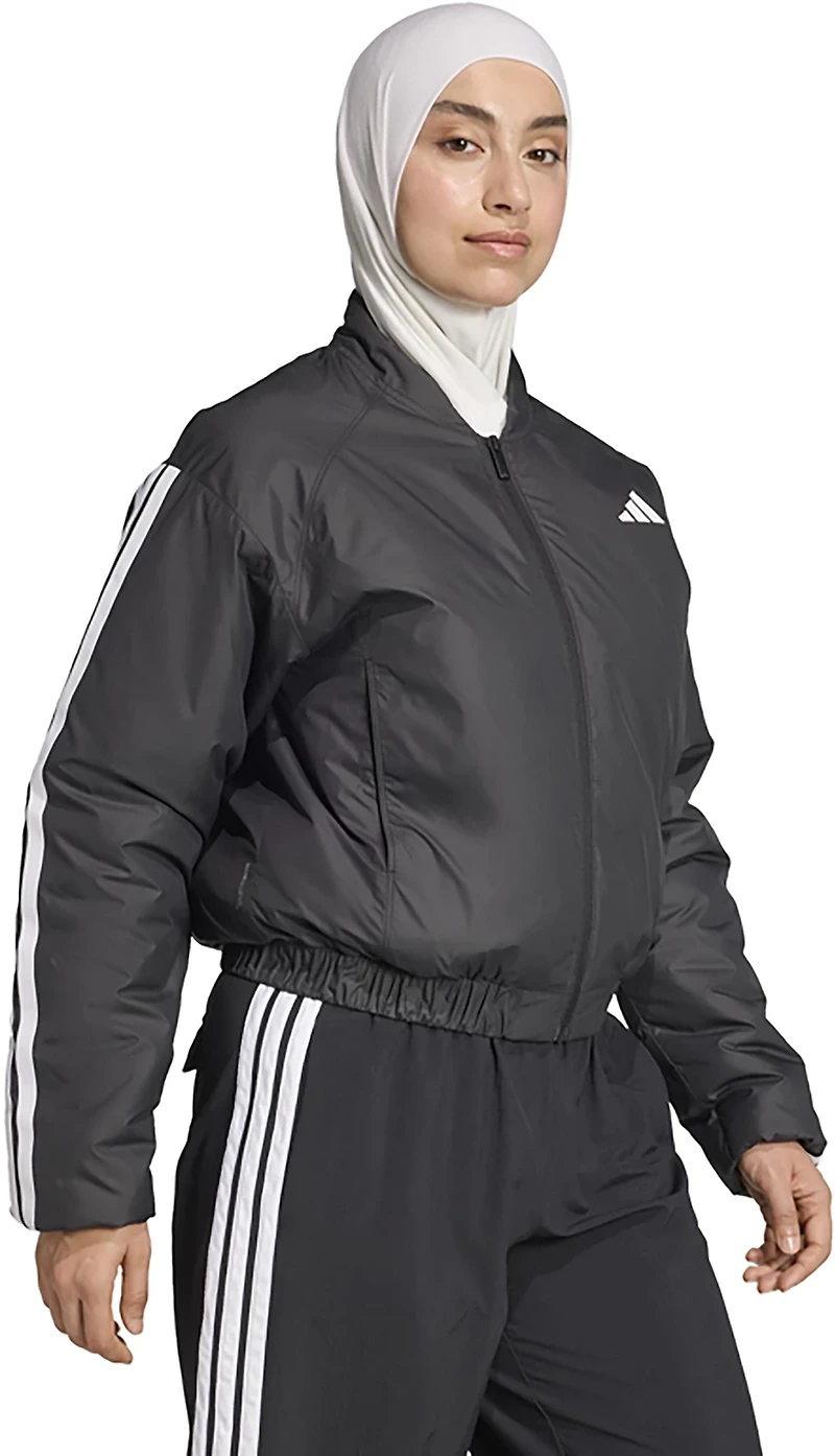 adidas Women's Essential 3-Stripes Insulated Bomber Jacket