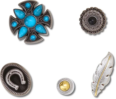 Crocs Jibbitz SMT Turquoise and Silver 5-Pack