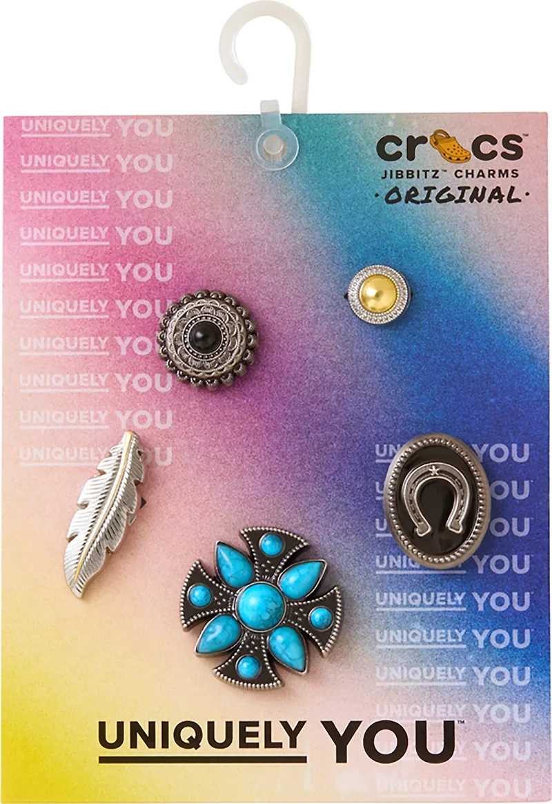 Crocs Jibbitz SMT Turquoise and Silver 5-Pack