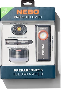 NEBO Prep Lite Value Kit: Headlamp with Puck Light, Work Light, and Keychain