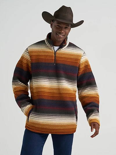 Wrangler Men's Western Sherpa 1/4 Zip Sweatshirt