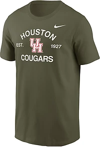 Nike Men's Houston Military Arch Over Primary Logo T-shirt