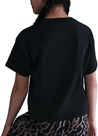 Nike Girls' 4-7 Sportswear Boxy Animal Print T-shirt