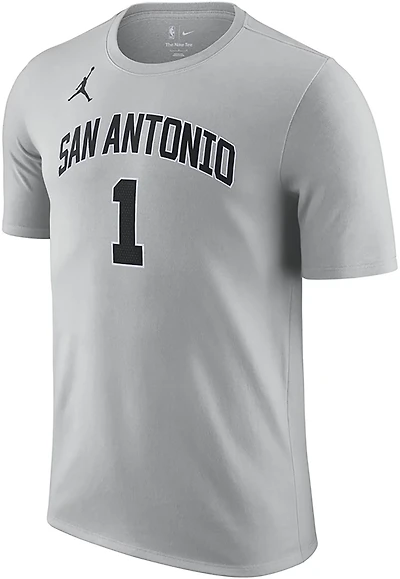 Nike Men's San Antonio Spurs Victor Wembanyama Statement Name & Number Short Sleeve T-shirt