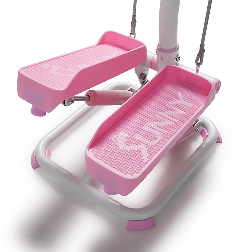 Sunny Health & Fitness Smart Exercise Stepper with Handlebars and Resistance Bands