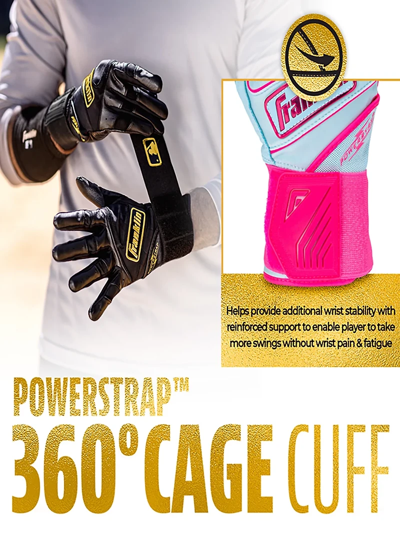 Franklin Adult MLB Infinite Series Power Strap Batting Gloves
