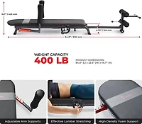 Sunny Health & Fitness Adjustable Stretch and Decompression Table