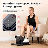 Sunny Health & Fitness SitFit Smart Electric Motorized Under Desk Smart Elliptical