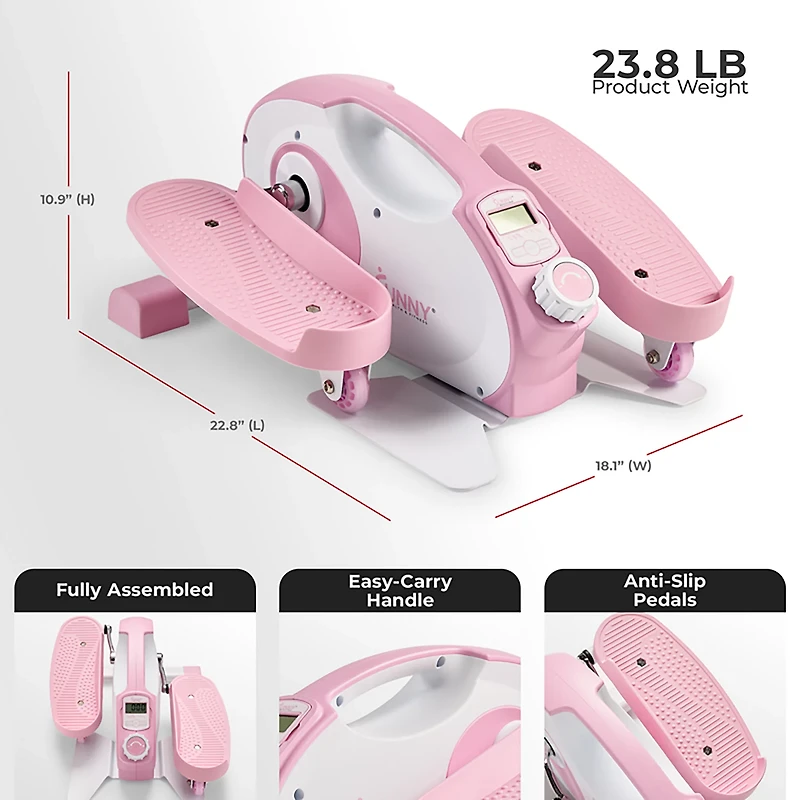 Sunny Health & Fitness Smart Portable Magnetic Under Desk Elliptical