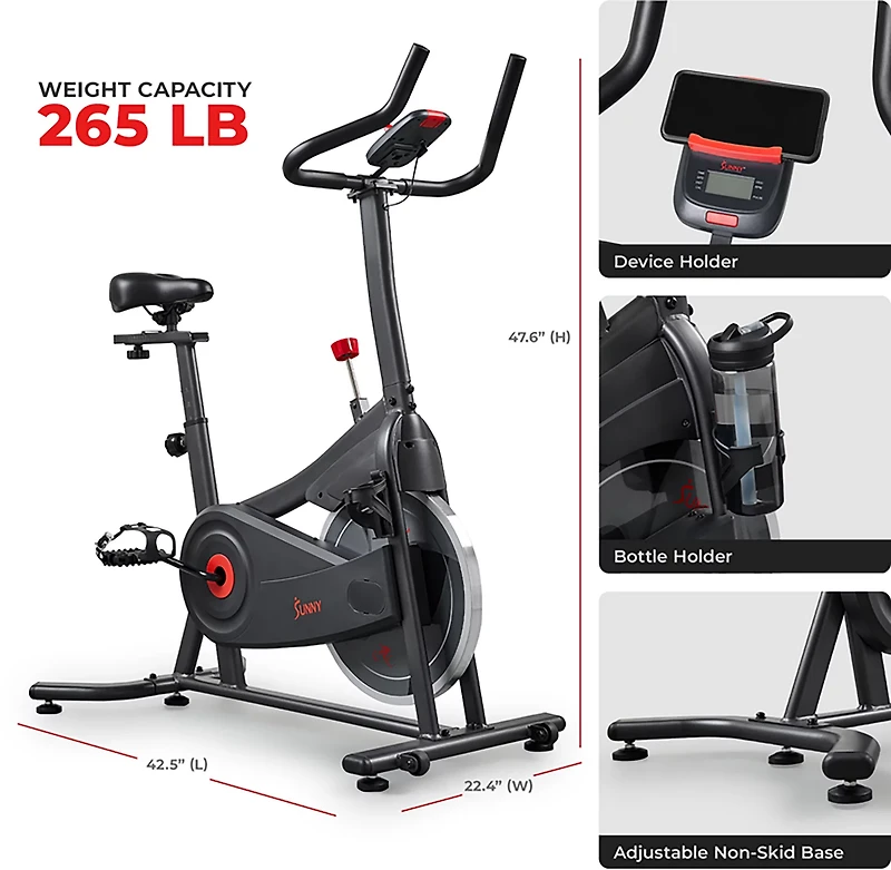 Sunny Health & Fitness ACTIVE 100 Smart Magnetic Cycling Exercise Bike