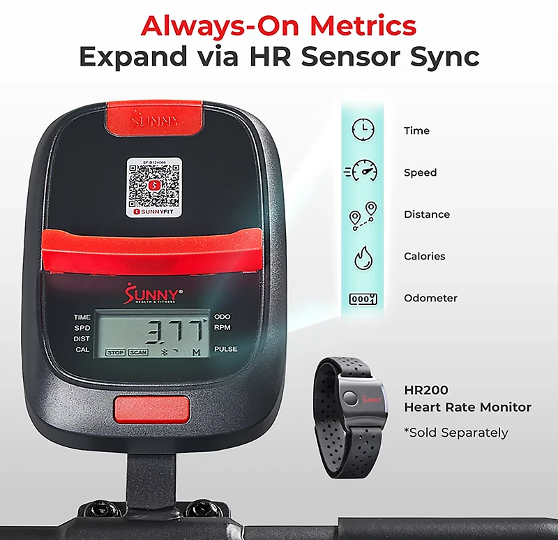 Sunny Health & Fitness ACTIVE 100 Smart Magnetic Cycling Exercise Bike