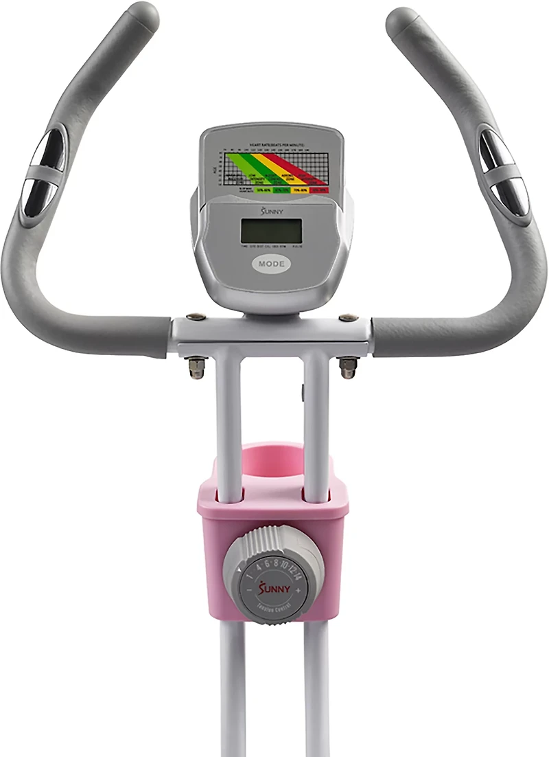 Sunny Health & Fitness Pink Foldable Magnetic X-Bike Pro