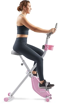 Sunny Health & Fitness Pink Foldable Magnetic X-Bike Pro