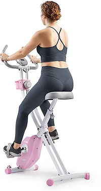 Sunny Health & Fitness Pink Foldable Magnetic X-Bike Pro