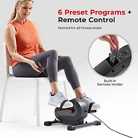 Sunny Health & Fitness SMART Motorized 18 Level Mini Exercise Bike