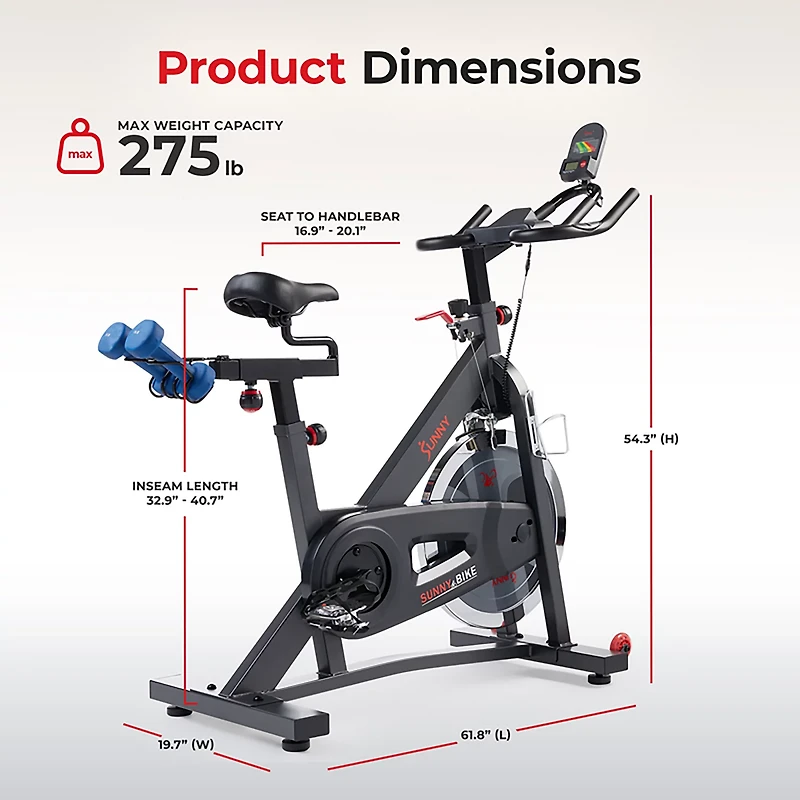 Sunny Health & Fitness SMART Pro Indoor Cycling Exercise Bike