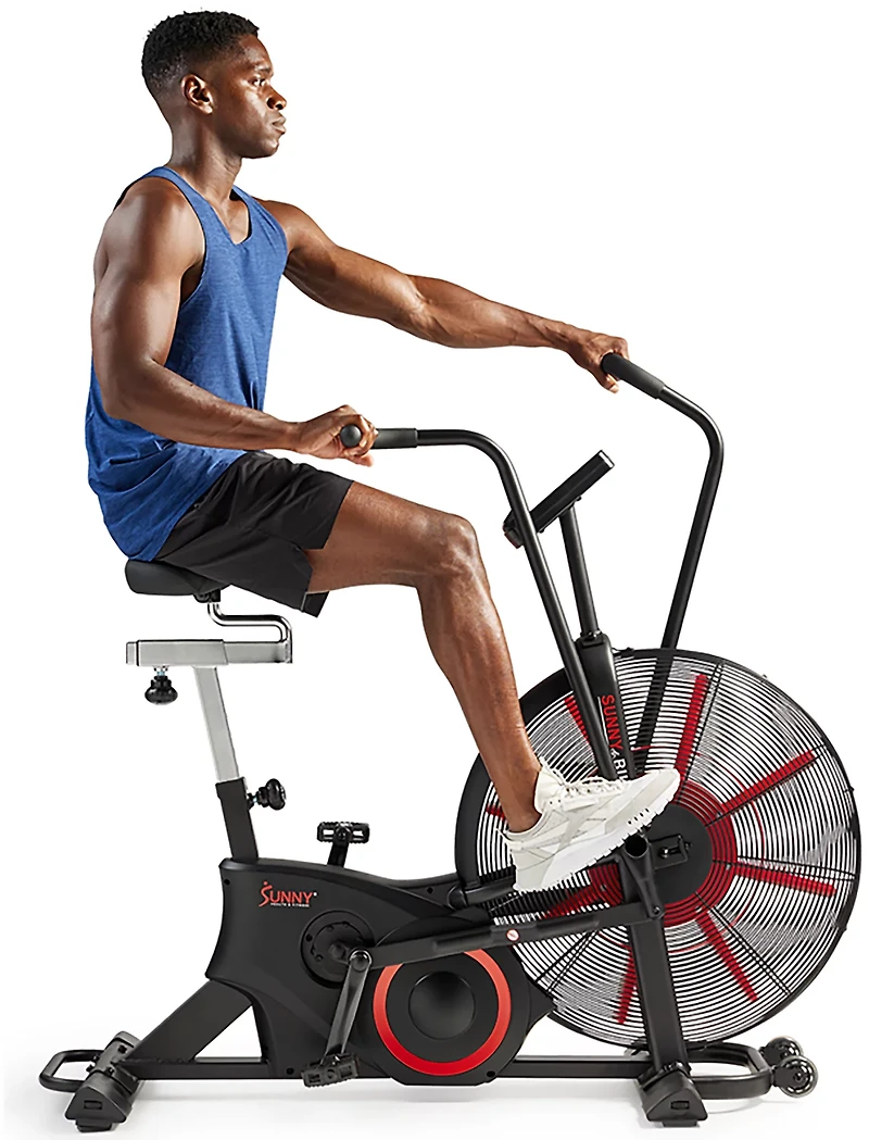 Sunny Health & Fitness Tornado Smart Dual Belt Air-Resistance Bike