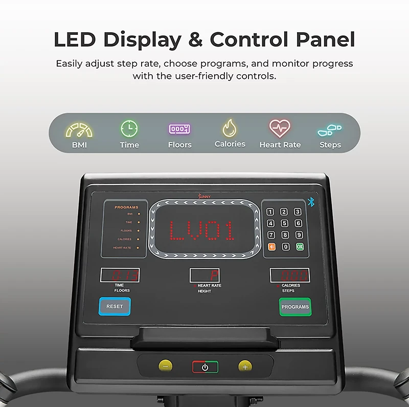 Sunny Health & Fitness Premium Smart Stair Climber