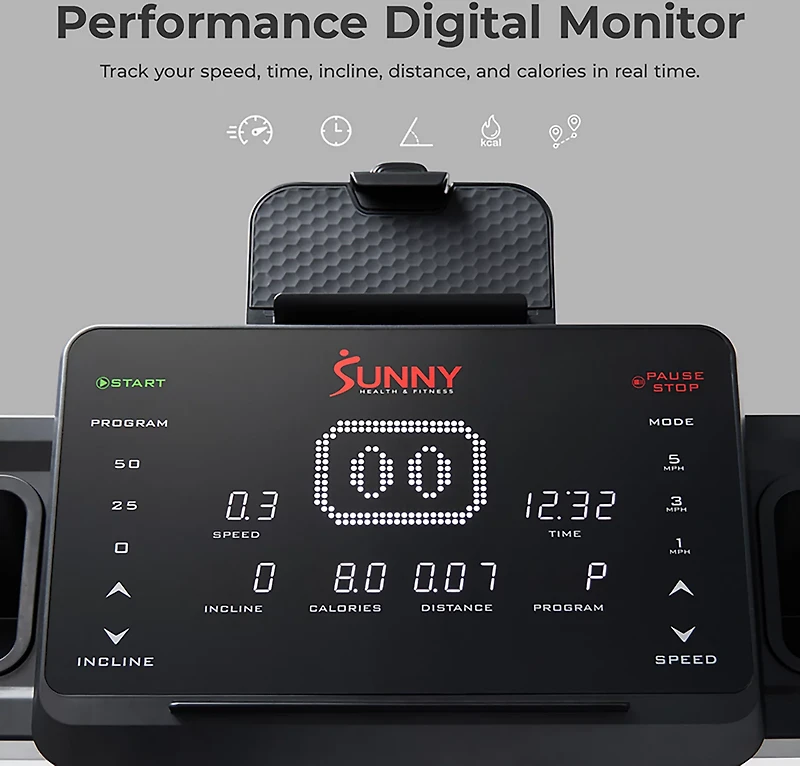Sunny Health & Fitness Commercial Ultimate Incline/Decline Treadmill