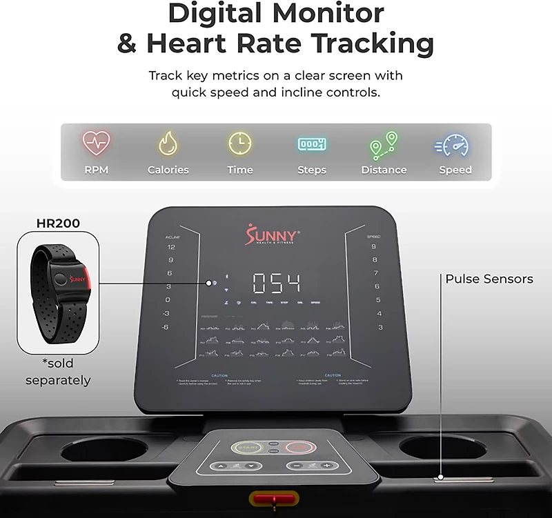 Sunny Health & Fitness Excel Smart Incline/Decline Treadmill