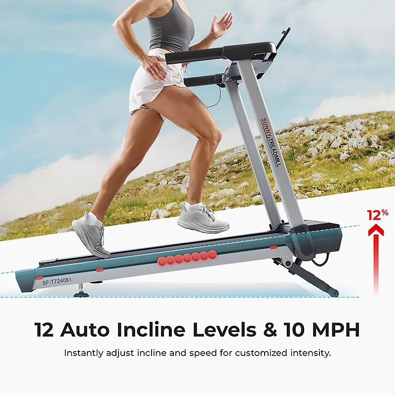 Sunny Health & Fitness Pace 500 Smart Auto Incline Treadmill