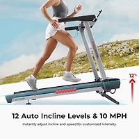 Sunny Health & Fitness Pace 500 Smart Auto Incline Treadmill