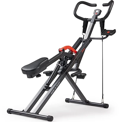 Sunny Health & Fitness Row-N-Ride Pro Smart Squad Assist Trainer
