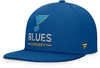 Fanatics Men's Blues Rink Flat Brim Structured Square Visor Adjustable Cap
