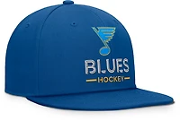 Fanatics Men's Blues Rink Flat Brim Structured Square Visor Adjustable Cap
