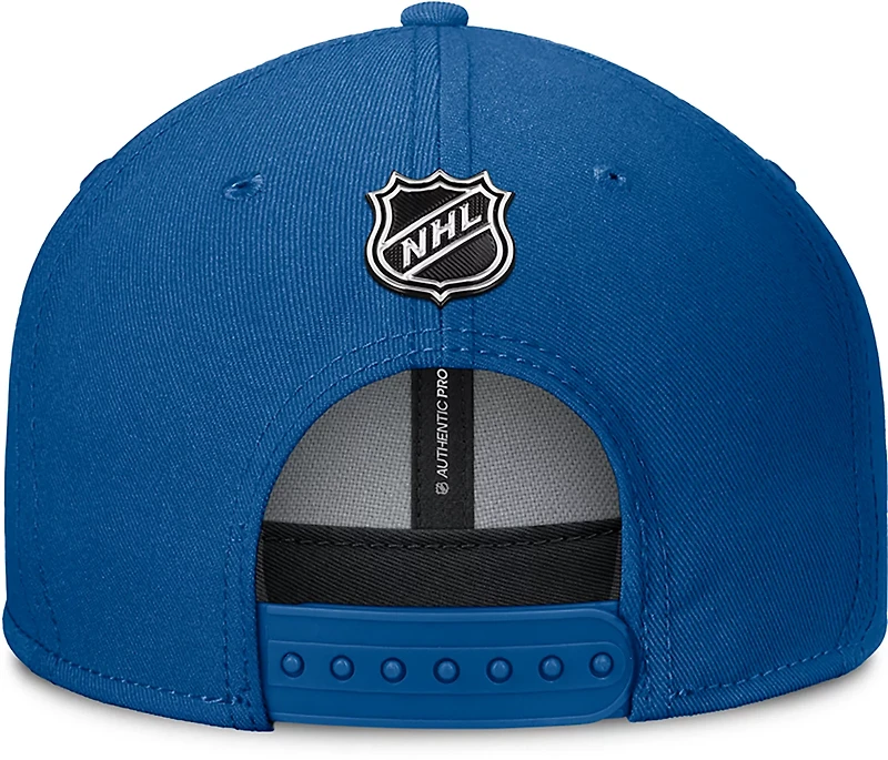 Fanatics Men's Blues Rink Flat Brim Structured Square Visor Adjustable Cap