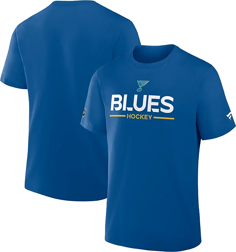 Fanatics Men's Blues Authentic Pro Primary T-shirt