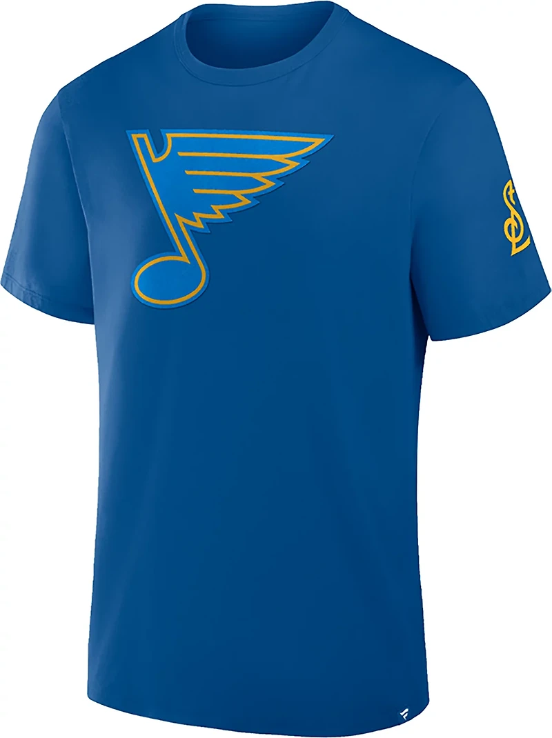 Fanatics Men's St. Louis Blues Hat Trick Legacy Cotton Short Sleeve T-shirt