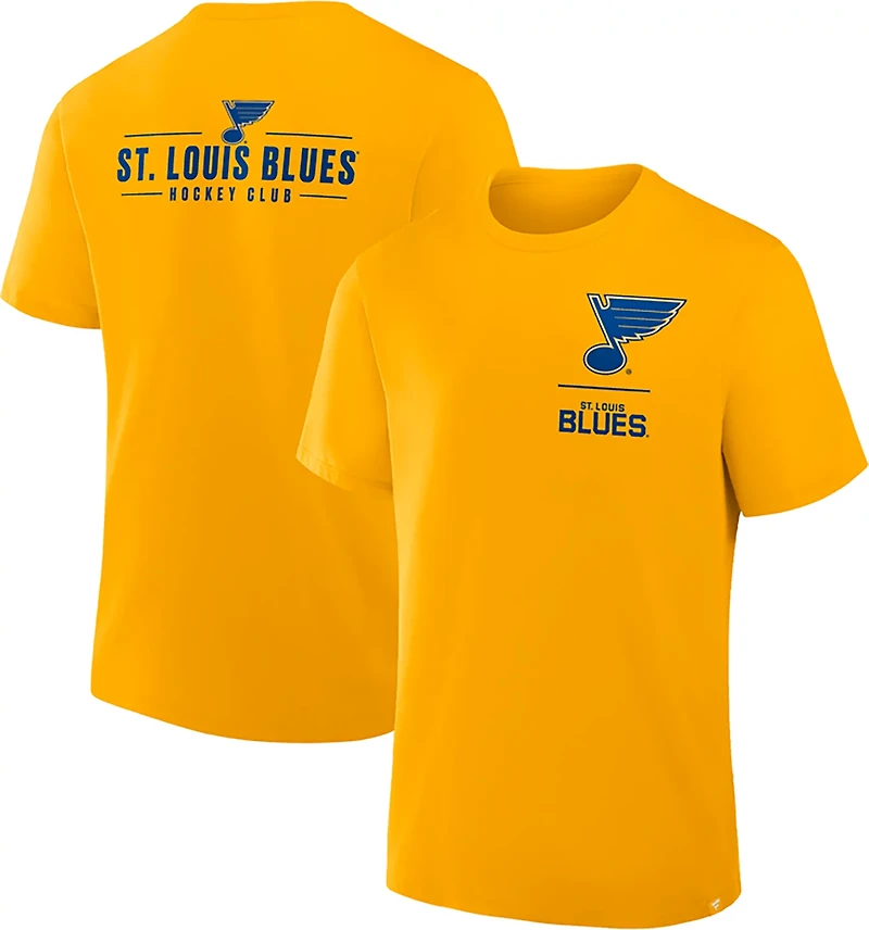 Fanatics Men's St. Louis Blues Crash the Net Legacy Cotton Short Sleeve T-shirt