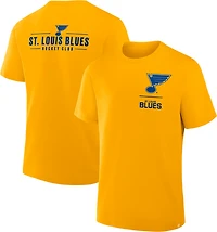 Fanatics Men's St. Louis Blues Crash the Net Legacy Cotton Short Sleeve T-shirt