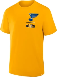 Fanatics Men's St. Louis Blues Crash the Net Legacy Cotton Short Sleeve T-shirt