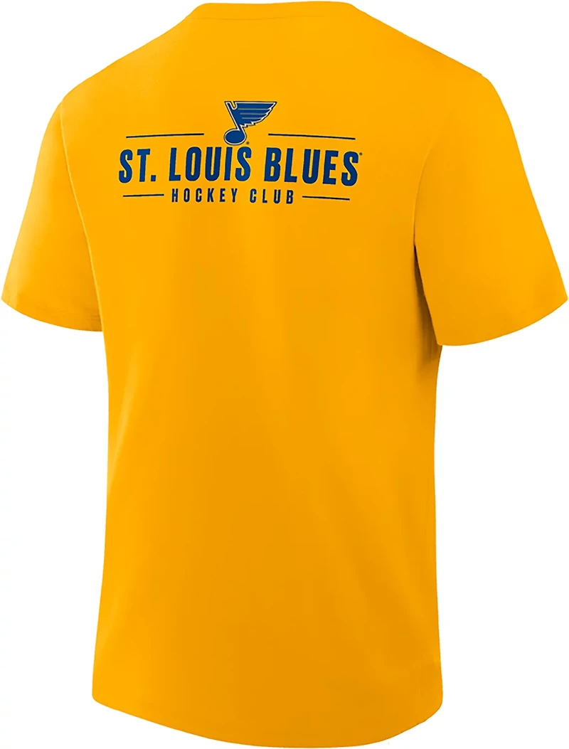 Fanatics Men's St. Louis Blues Crash the Net Legacy Cotton Short Sleeve T-shirt