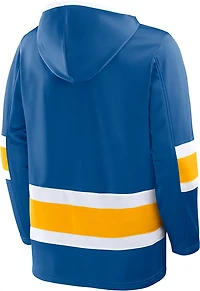 Fanatics Men's St. Louis Blues Prime Time Fleece Lace Up Hoodie