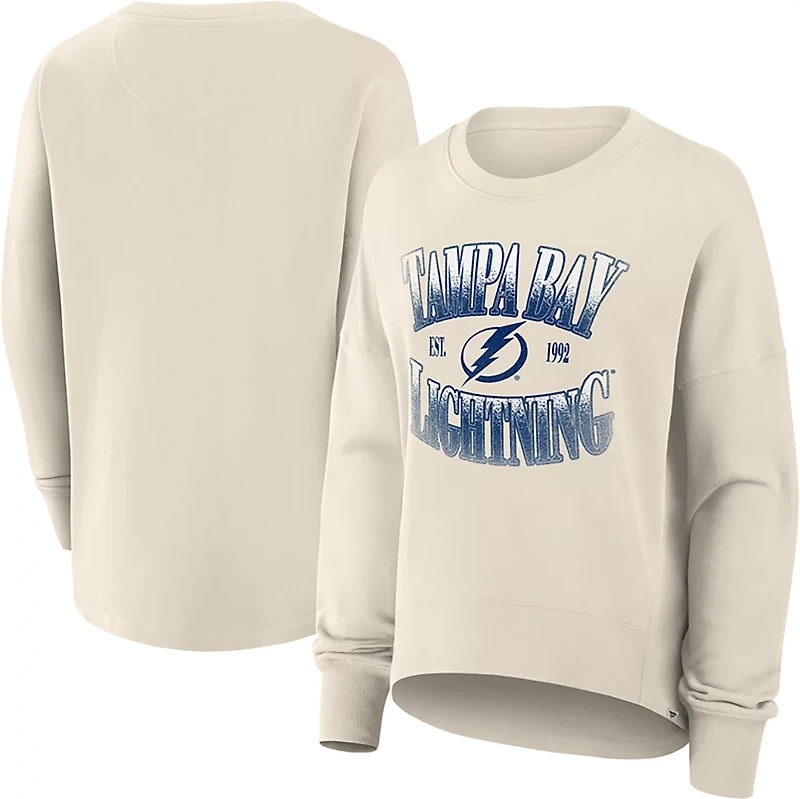 Fanatics Women's Tampa Bay Lightning Slice French Terry Crew Sweatshirt