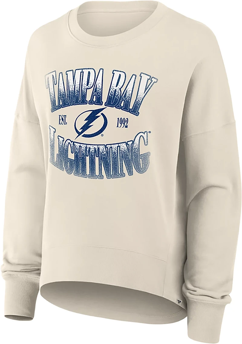 Fanatics Women's Tampa Bay Lightning Slice French Terry Crew Sweatshirt